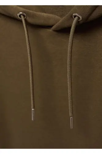 Cotton Hoodie-Brown - 6