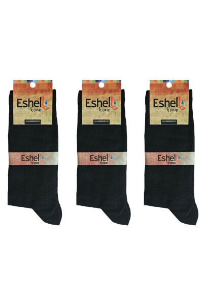 Cotton Inner Socks, Thin Black Socks to Prolong the Life of Wader Socks, 3-Pack - 1