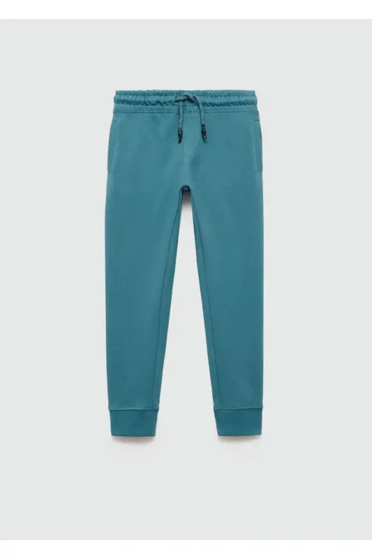 Cotton jogger pants - Prussian Blue - 1