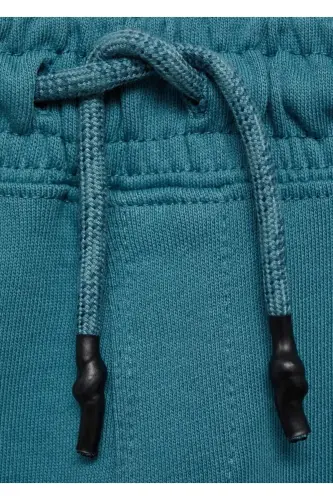 Cotton jogger pants - Prussian Blue - 4
