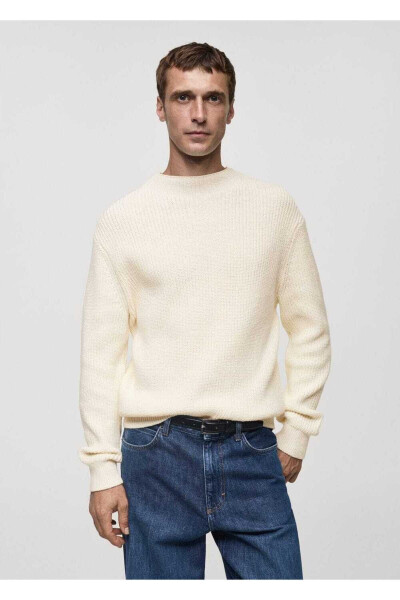 Cotton Knit Sweater - MANGO MAN