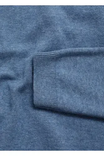 Cotton Knit Sweater - Blue - 6