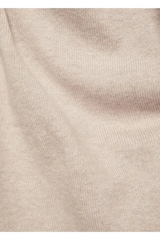 Cotton Knit Sweater-Sand Beige - 7