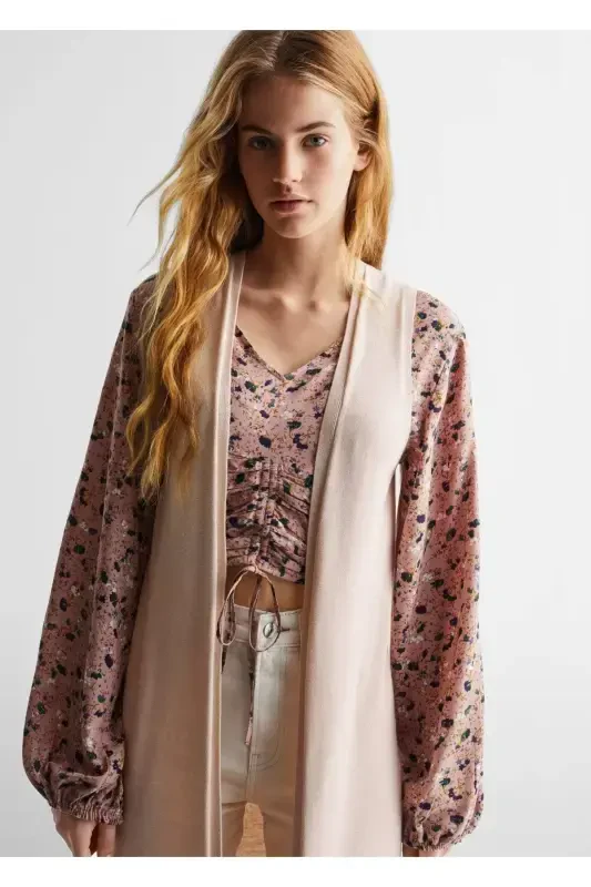 Cotton Knit Vest-Sand Beige - 5