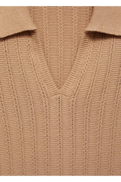 Cotton Knitted Pattern Polo Shirt - 7