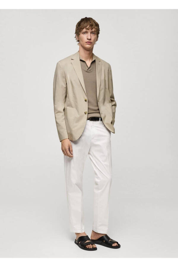 Cotton Lightweight Blazer Jacket - 2