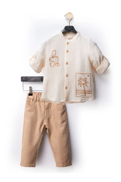 Cotton Linen Baby Boy Set Boy Clothes Baby Boy Outfit Baby Boy Set Two-Piece - Modazone