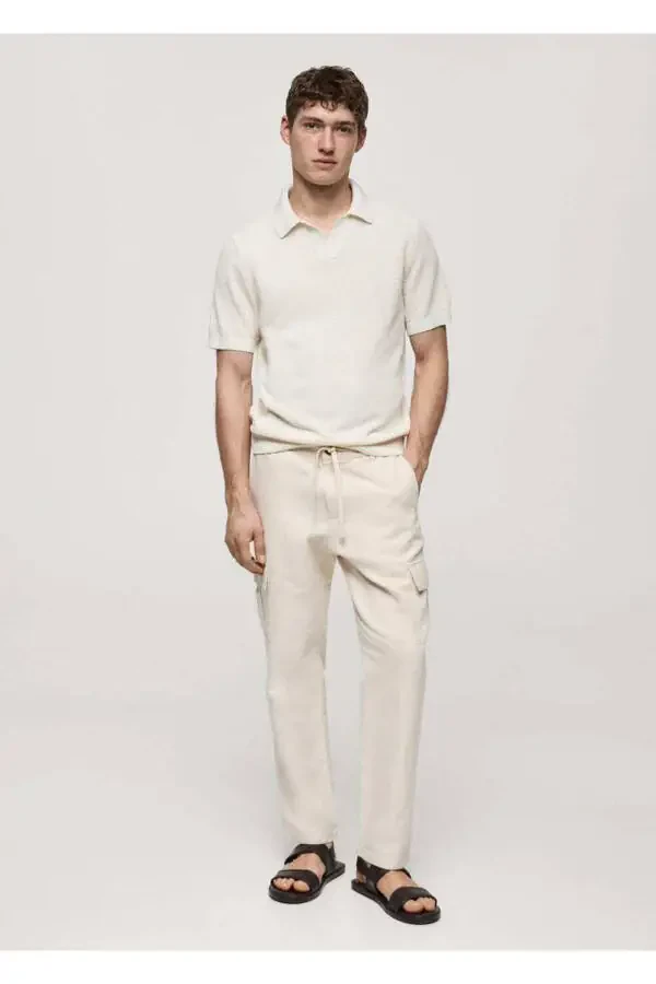Cotton Linen Cargo Pants - 2