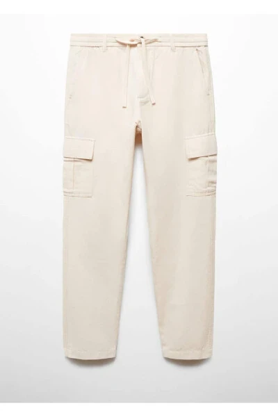 Cotton Linen Cargo Pants - 3