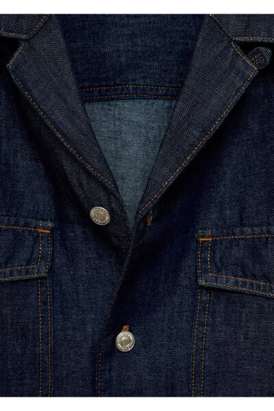 Cotton linen denim shirt - 7