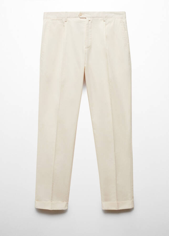 Cotton linen pleated pants - 2