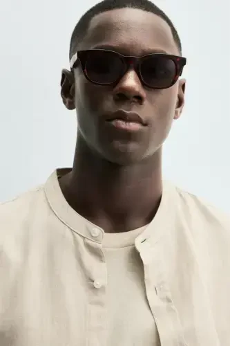 COTTON LINEN SHIRT-Light beige - 9