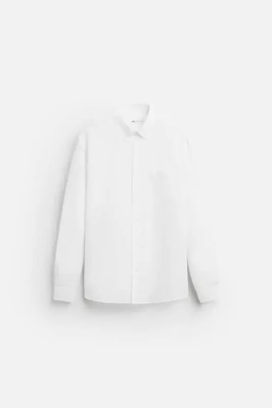 COTTON LINEN SHIRT - White - 8