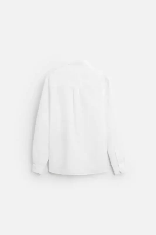 COTTON LINEN SHIRT - White - 9