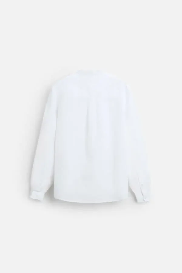 COTTON LINEN SHIRT-White - 7