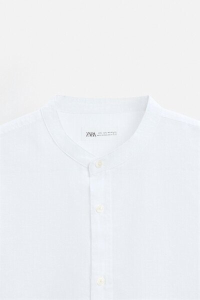COTTON LINEN SHIRT-White - 8