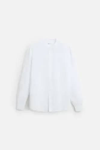 COTTON LINEN SHIRT-White - 6