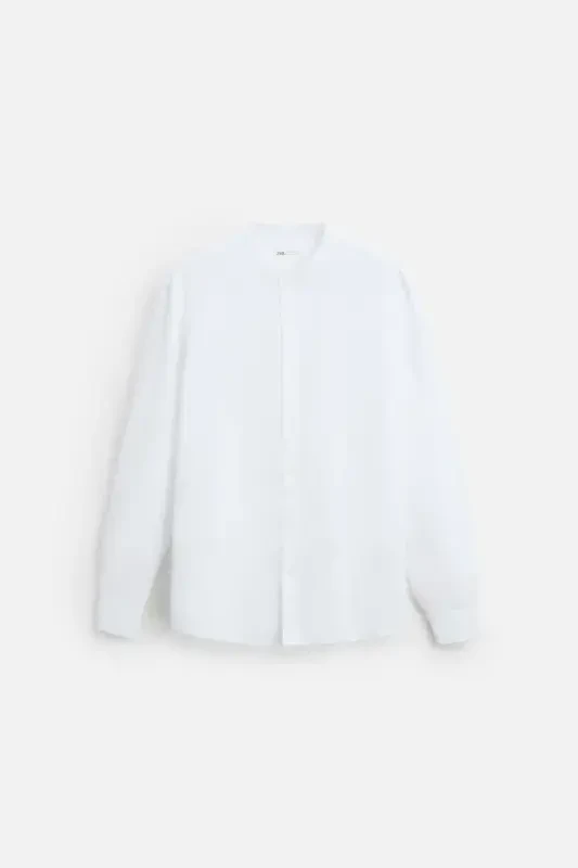 COTTON LINEN SHIRT-White - 6