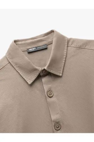 Cotton Long Sleeve Regular Fit Classic Collar Buttoned - 5