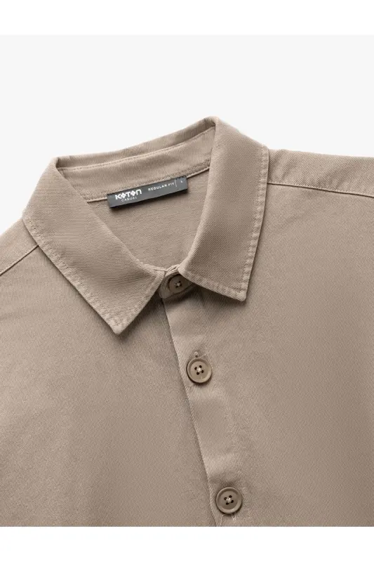 Cotton Long Sleeve Regular Fit Classic Collar Buttoned - 5