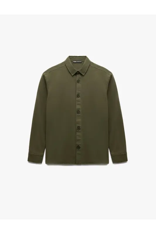 Cotton Long Sleeve Regular Fit Classic Collar Buttoned - 3