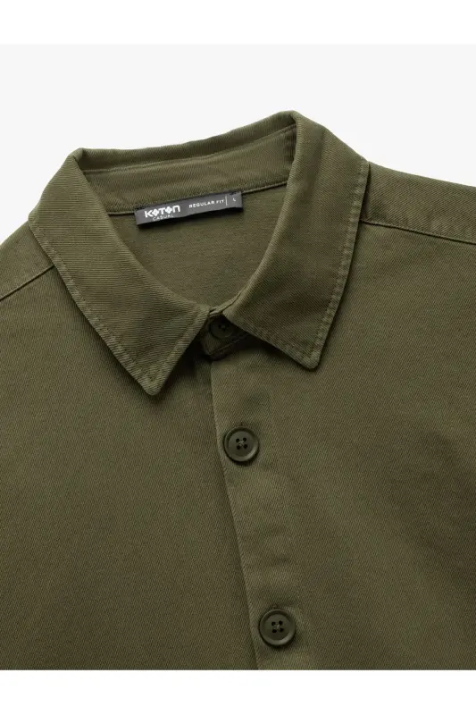 Cotton Long Sleeve Regular Fit Classic Collar Buttoned - 5