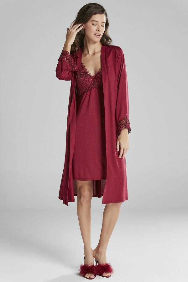 Cotton Nightgown Dressing Gown Pyjama Set Short Set 6-Piece Bridal Trousseau Set - 5040 - 3