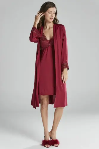 Cotton Nightgown Dressing Gown Pyjama Set Short Set 6-Piece Bridal Trousseau Set - 5040 - 3