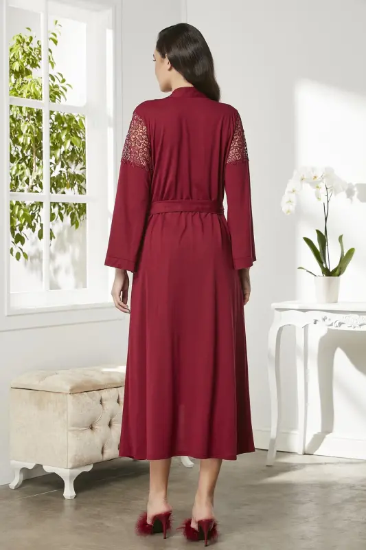 Cotton Nightgown Robe Pajama Set Short Set 6-Piece Bridal Trousseau Set - 5045 - 3