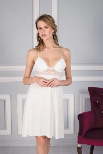 Cotton Nightgown Robe Pajama Set Shorts Set 6-Piece Bridal Dowry Set - 5025 - PIERRE CARDIN (1)