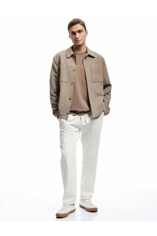 Cotton Oversize Pocket Detailed Wide Leg Tie Waist Jea - Modazone