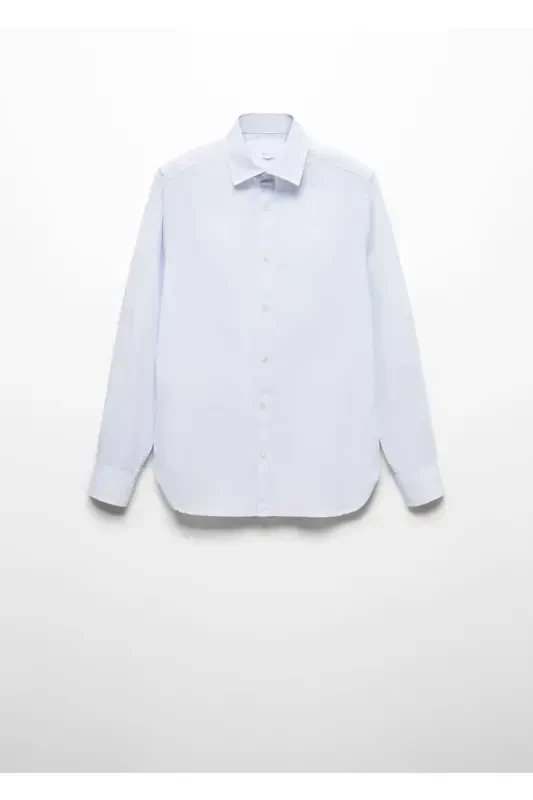 Cotton Oxford shirt - Sky Blue - 3