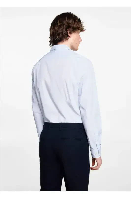 Cotton Oxford shirt - Sky Blue - 4