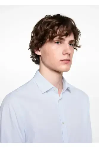 Cotton Oxford shirt - Sky Blue - 6