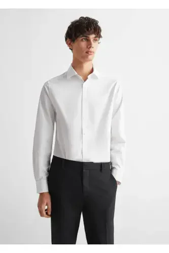Cotton Oxford shirt - White - 1