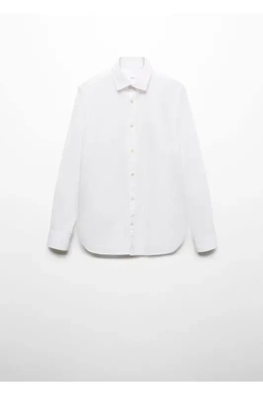 Cotton Oxford shirt - White - 3