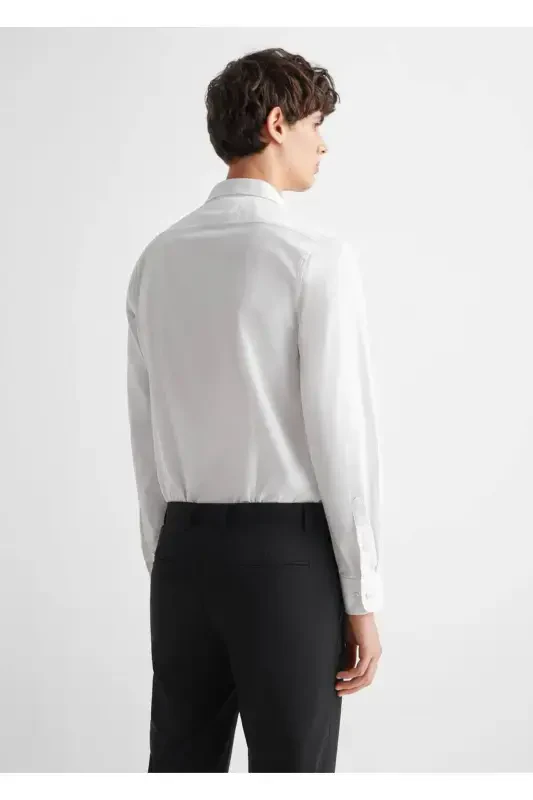 Cotton Oxford shirt - White - 4