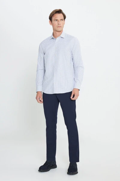 Cotton Oxford Slim Fit Narrow Cut Classic Collar Arm - ALTINYILDIZ CLASSICS (1)