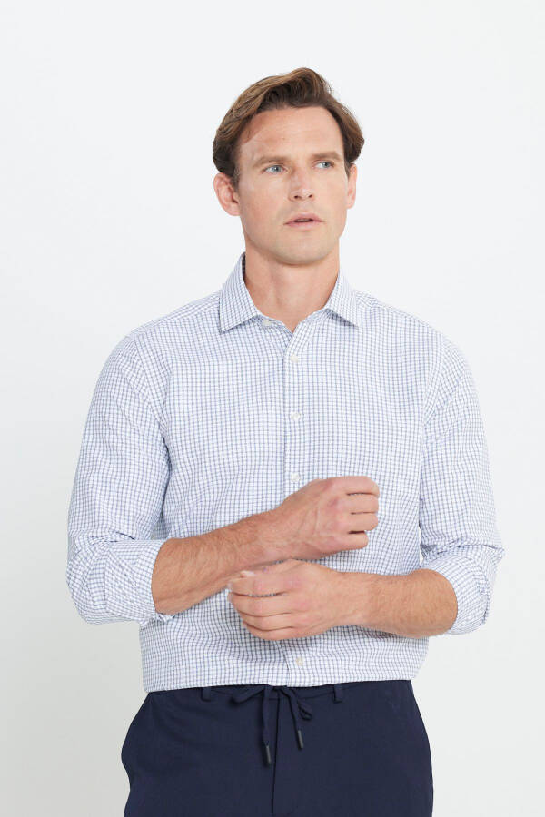 Cotton Oxford Slim Fit Narrow Cut Classic Collar Arm - 3