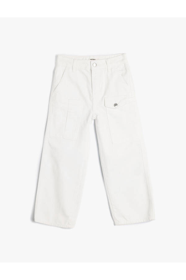 Cotton pants with pockets and buttons - 9