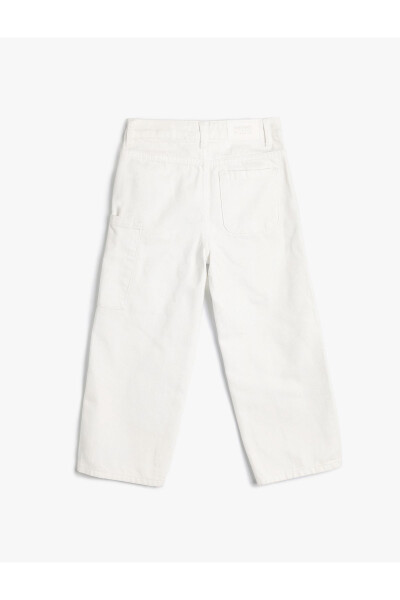 Cotton pants with pockets and buttons - 10