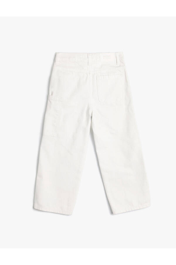 Cotton pants with pockets and buttons - 4