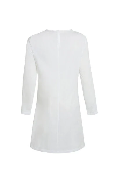 Cotton Petticoat Tunic-White - 3