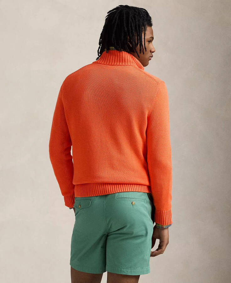 Cotton Quarter-zip Sweater Spring Melon - 2