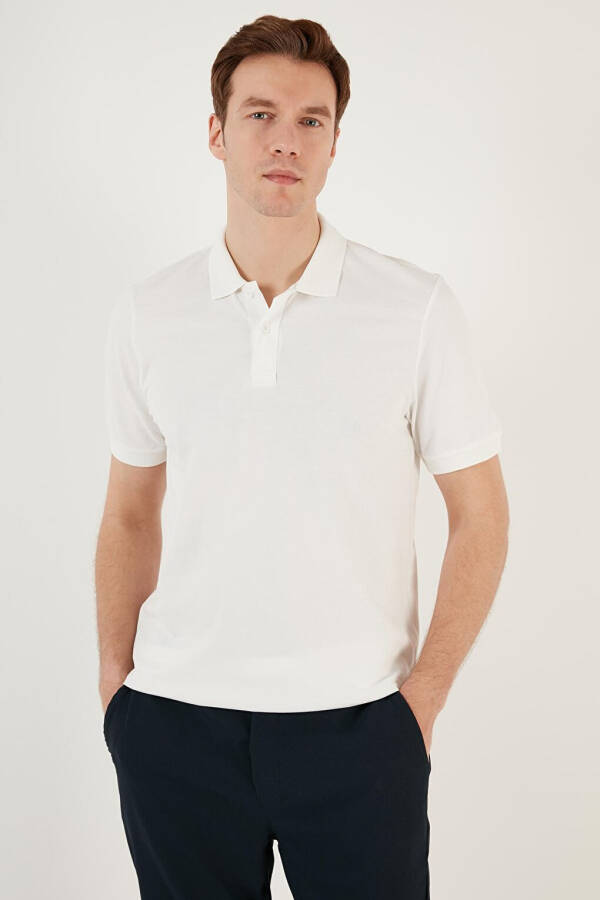 Cotton Regular Fit Button-Down Polo Collar T-Shirt 5902739 - 14