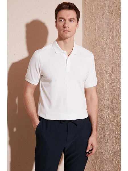 Cotton Regular Fit Button-Down Polo Collar T-Shirt 5902739 - LC WAIKIKI (1)