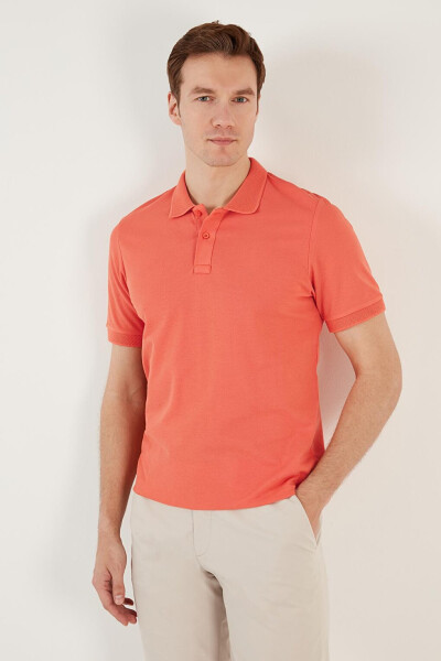 Cotton Regular Fit Buttoned Polo Collar T Shirt 5902739 - 14