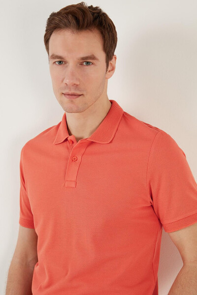 Cotton Regular Fit Buttoned Polo Collar T Shirt 5902739 - 16