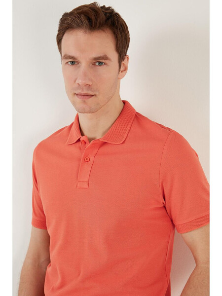 Cotton Regular Fit Buttoned Polo Collar T Shirt 5902739 - 10