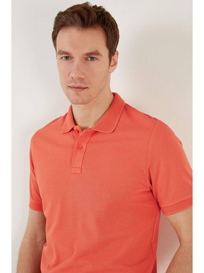 Cotton Regular Fit Buttoned Polo Collar T Shirt 5902739 - 10